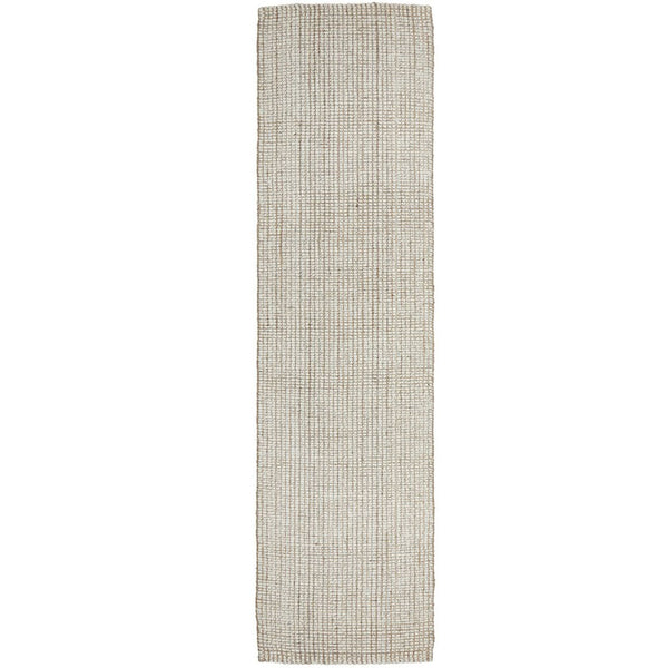 Sorrento Natural Wool & Jute Runner in soft ivory and natural tones