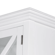 Lower cupboard storage section of Sorrento Tall Glass Door Cabinet in white
