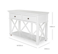 Sorrento Hamptons 2 Drawer Console White