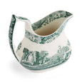 Angled view of the Spode Heritage Green Italian cream jug displaying the classic green transferware pattern and graceful handle.