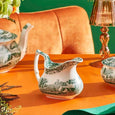 Spode Heritage Green Italian cream jug styled on a colourful table setting with coordinating Green Italian collection pieces.