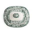 Top view of the Spode Heritage Green Italian sugar box lid featuring the intricate Green Italian floral border design.