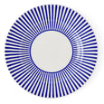 Spode Steccato 22cm blue and white striped salad plate made in England.