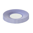 Angled view of the Spode Steccato 22cm earthenware salad plate.