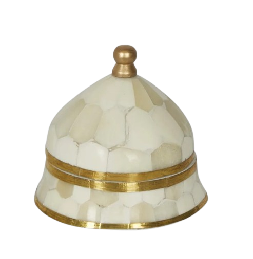 Suki Brass Box Small White