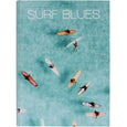 Surf Blues decorative book box set of two with turquoise ocean and surfer imagery 