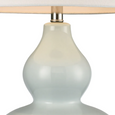 Sutton Light Blue Table Lamp & White Shade