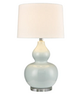 Sutton Light Blue Table Lamp & White Shade