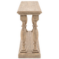 Side profile of the Vancouver console table highlighting its turned timber legs and solid construction.