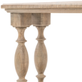 Close-up of the Vancouver console table showing the textured cross-sawn timber finish and detailed tabletop edge.