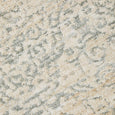 Close-up of Veil Blue Rug showing intricate duck egg blue motif on a warm neutral base