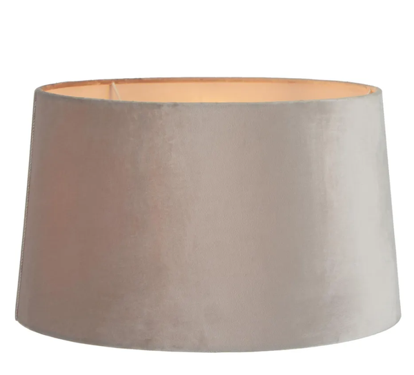 Velvet Drum Lamp Shade XL Mist Grey