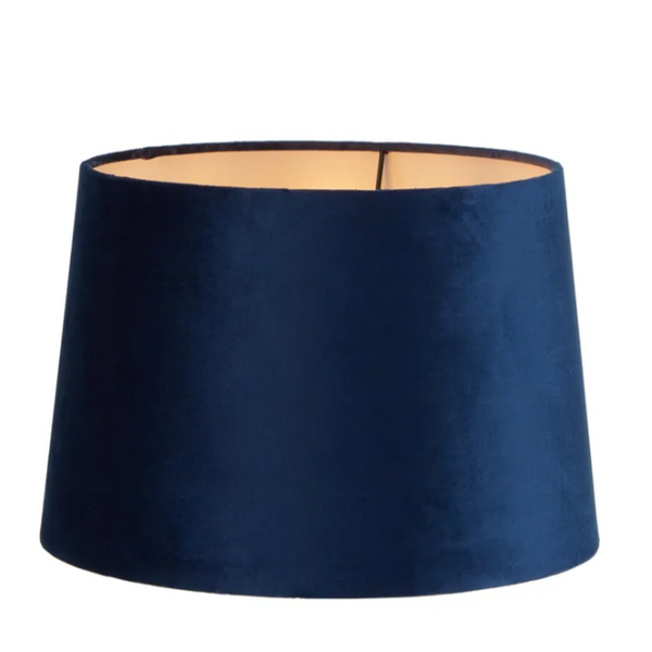 Velvet Drum Lamp Shade Medium Royal Blue