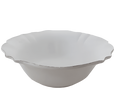 Vienna Stoneware Round Salad Bowl Large in white glazed stoneware with an elegant scalloped rim and classic serving bowl design.