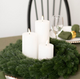 Wax LED Trueflame Pillar Candle Set 3 White (7.5X10/15/20cm)