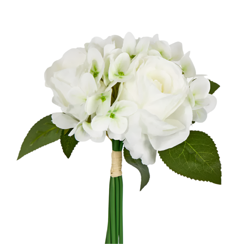 White Rose & White Hydrangea Bouquet