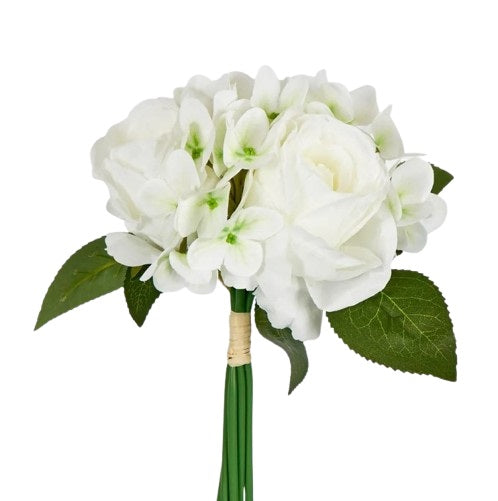 White Rose & White Hydrangea Bouquet