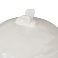 Close-up of Wildflower & Hive storage jar lid with decorative bee handle detail