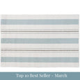 Woven Stripe Non-Slip Door Mat 60x90cm blue and white stripe best seller March