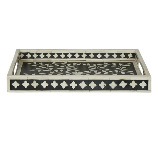 Yari Bone Inlay Tray Black/White