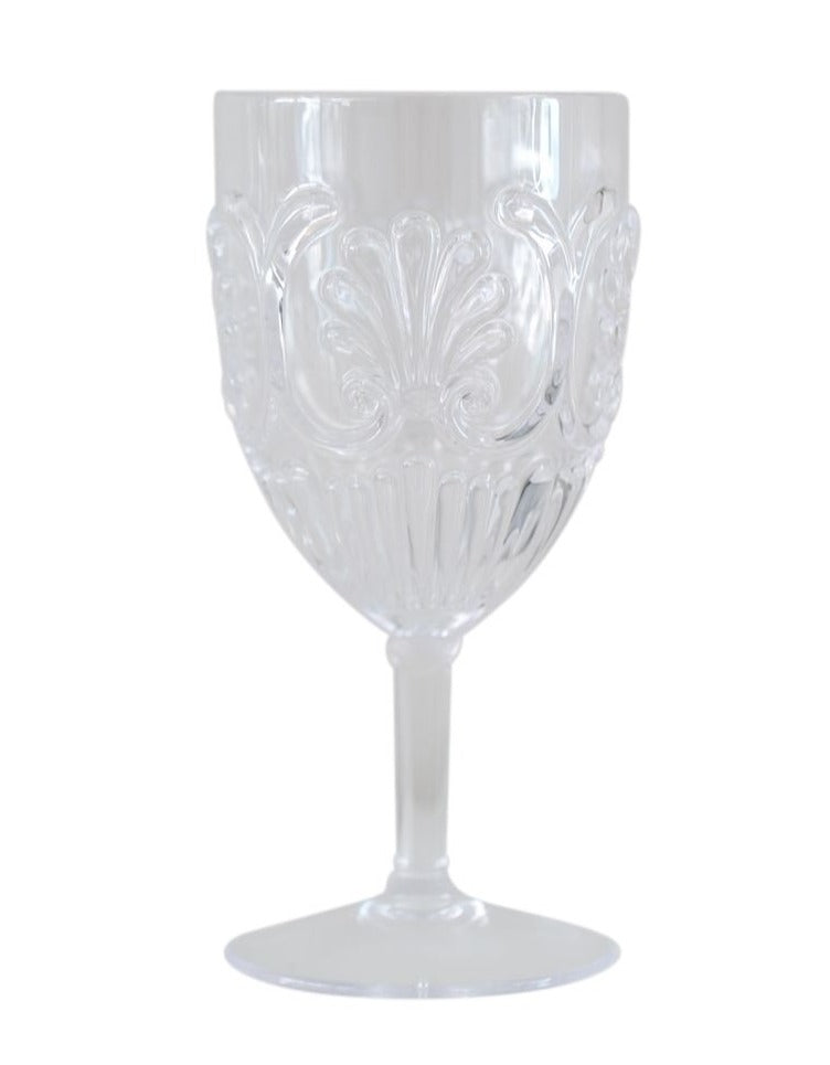 Acrylic Scollop Wine Glass