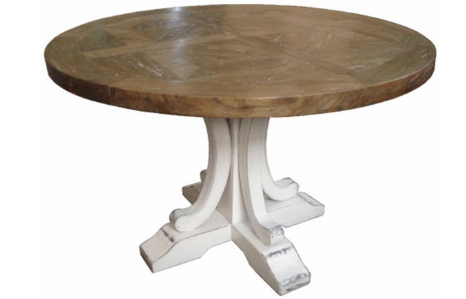Pedestal Dining Table 120cm White Leg