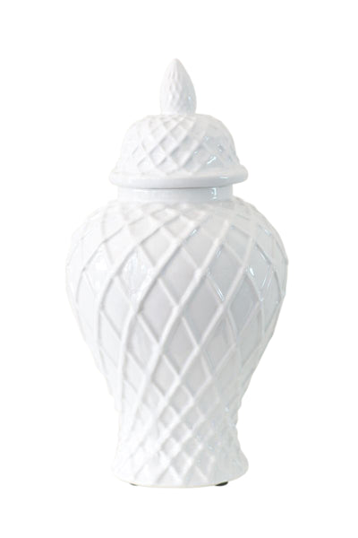 Weave Ceramic Temple Jar Small