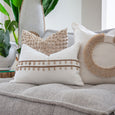 Shell Kauri Cluster White & Beige Lumber Cushion
