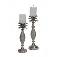 Palm Silver Candle Holder 32cm
