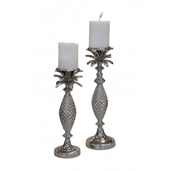 Palm Silver Candle Holder 40cm