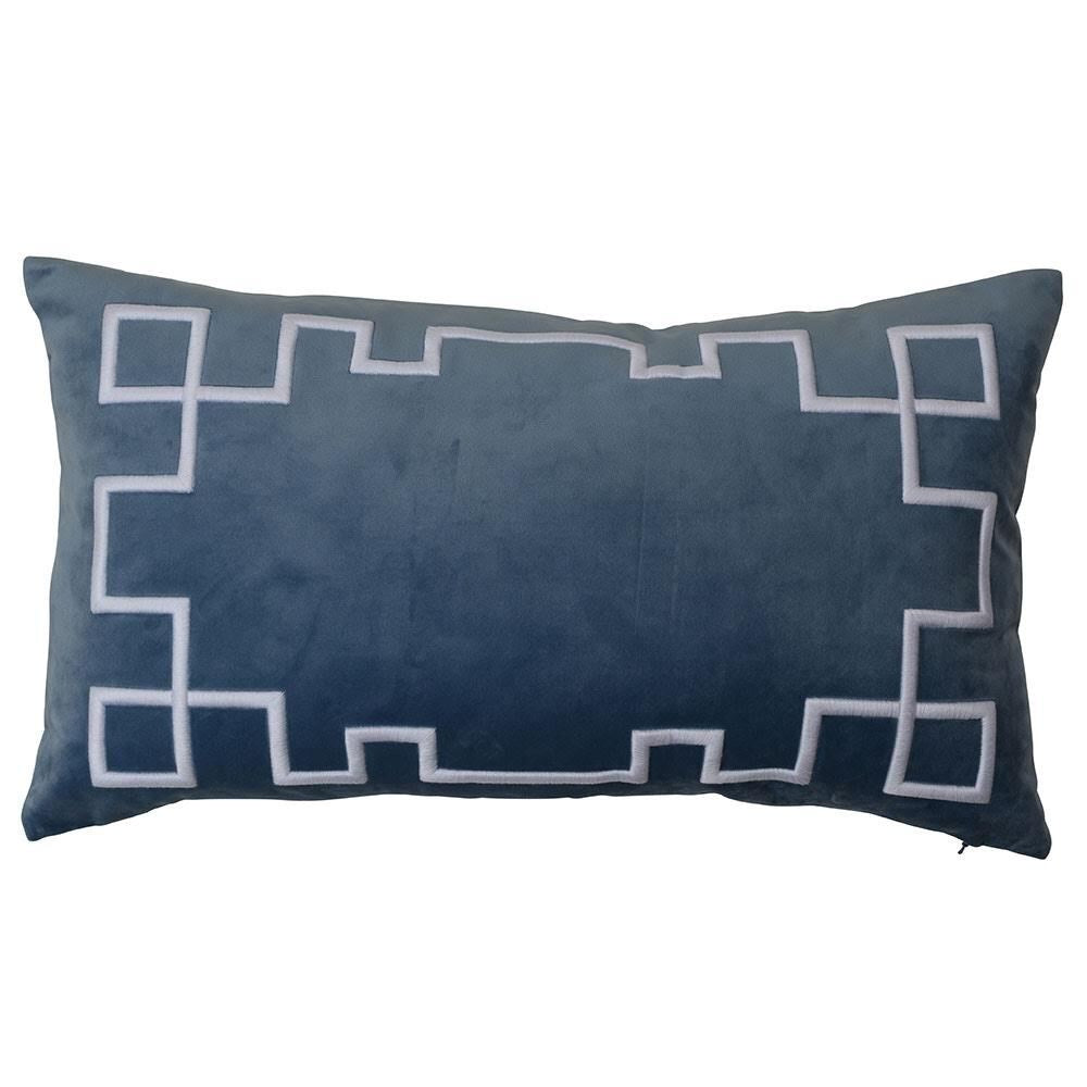 Palm Springs Vintage Blue Rectangle Cushion