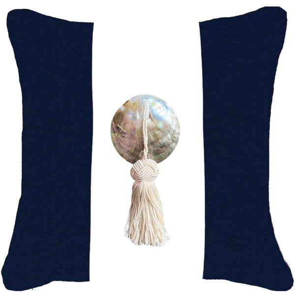 Outdoor Tassel Navy Cushion