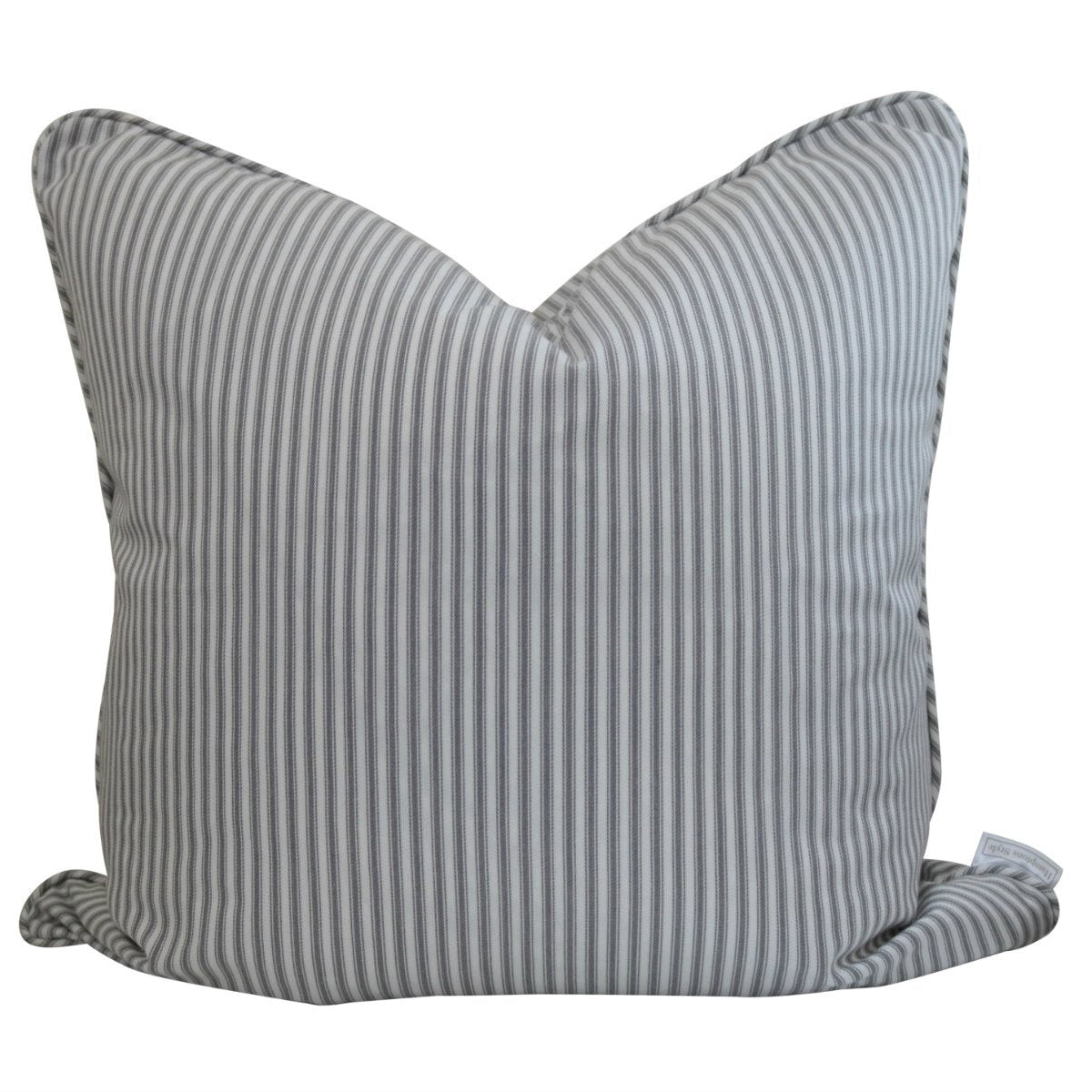 Silver/Grey Classic Ticking Stripe Cushion