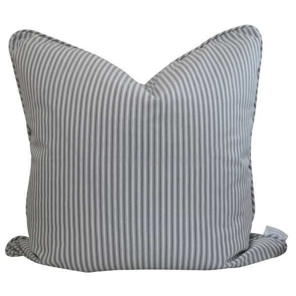 Silver/Grey Classic Ticking Stripe Cushion