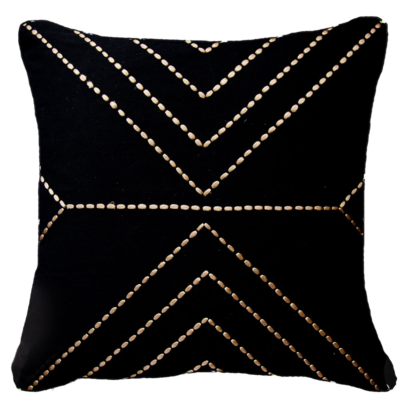 Crop Lines Black & Beige Cushion