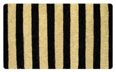Black & Natural Stripe Doormat
