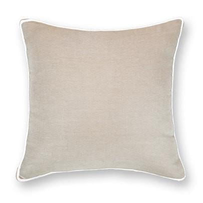 Piped Linen Natural White Cushion