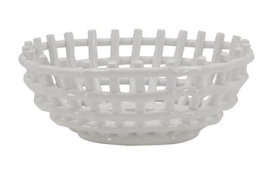 Ceramic White Lattice Bowl