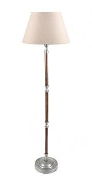 Brunswick Floor Lamp Antq Silver/Timber