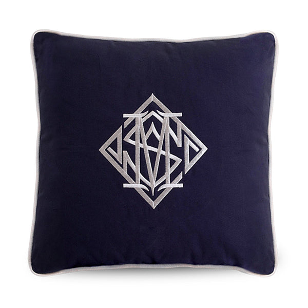 Diamond Monogram Navy Cushion