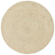Round Jute Rug Natural with Flecked Colours