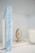 Silver Acorn Marble Bookends