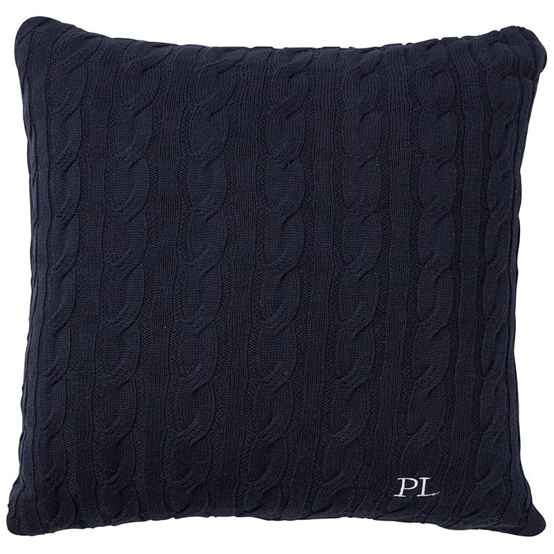 Paloma Cable Knit Navy Cushion 50cm