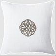 Celtic Knot Lounge Cushion White