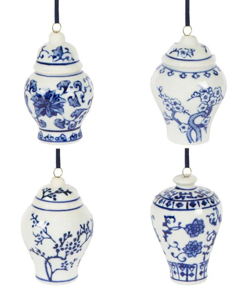 Chinoiserie Ginger Jar Ornaments Set/4