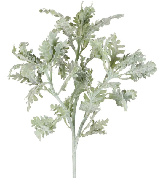 Dusty Miller Flocked Spray