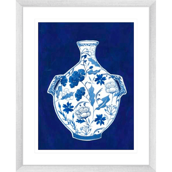 Indigo Porcelain Vase Print #01