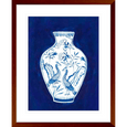 Indigo Porcelain Vase Print #02