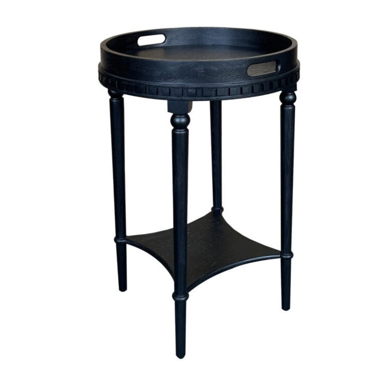 Porter Round Side Table Black