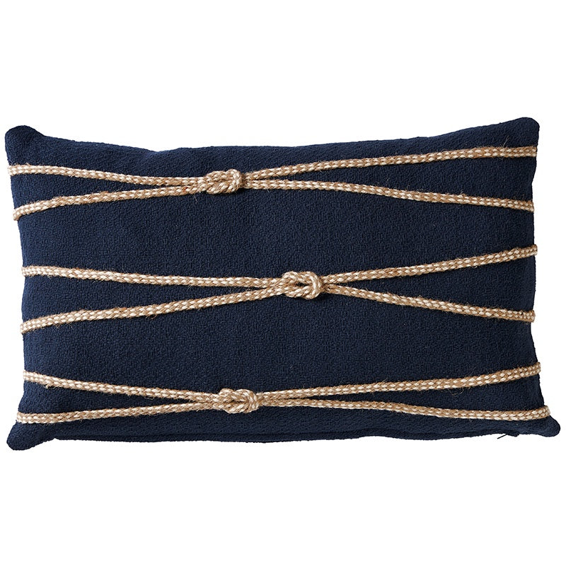 Newport Navy Rope Cushion